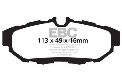 EBC Brakes - EBC Brakes DP31870C Redstuff Ceramic Low Dust Brake Pads for 10-14 Mustang