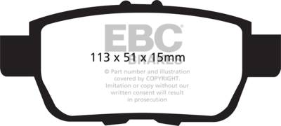 EBC Brakes - EBC Brakes DP41754R Yellowstuff Street & Track Brake Pads for Ridgeline TL