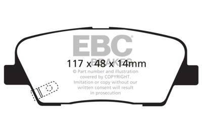EBC Brakes - EBC Brakes DP41806R Yellowstuff Street & Track Brake Pads