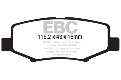 EBC Brakes - EBC Brakes DP61799 6000 Series Greenstuff Truck/SUV Brakes Disc Pads