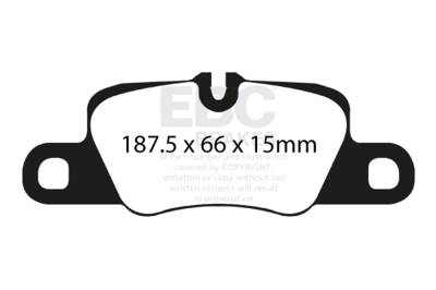 EBC Brakes - EBC Brakes DP41858R Yellowstuff Street & Track Brake Pads for 911 Panamera