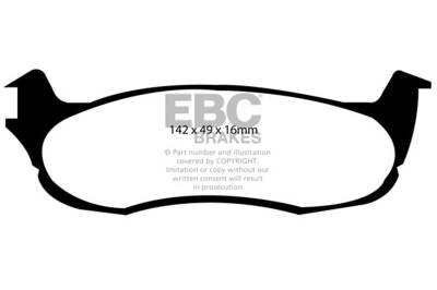 EBC Brakes - EBC Brakes DP61633 6000 Series Greenstuff Truck/SUV Brakes Disc Pads