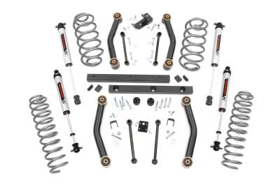 Rough Country Suspension Systems - Rough Country 90670 4" V2 Suspension Lift Kit for 97-02 Jeep Wrangler TJ 4WD
