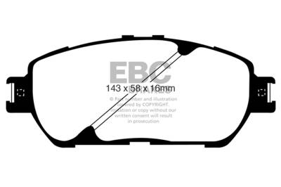 EBC Brakes - EBC Brakes DP41674R Yellowstuff Street & Track Brake Pads