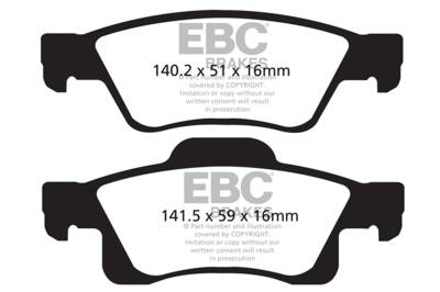 EBC Brakes - EBC Brakes DP61872 6000 Series Greenstuff Truck/SUV Brakes Disc Pads