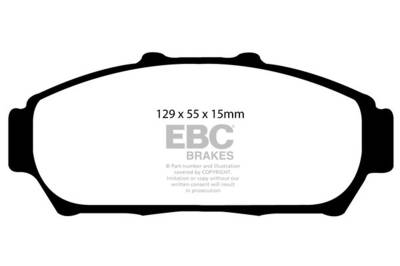EBC Brakes - EBC Brakes DP31206C Redstuff Ceramic Low Dust Brake Pads for Civic/Integra