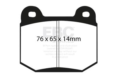 EBC Brakes - EBC Brakes DP41538R Yellowstuff Street & Track Brake Pads for 03-06 Lancer