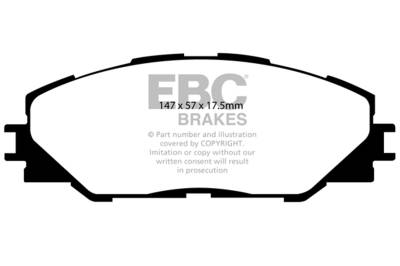 EBC Brakes - EBC Brakes DP61792 6000 Series Greenstuff Truck/SUV Brakes Disc Pads for RAV4