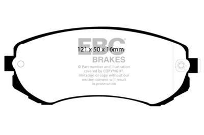 EBC Brakes - EBC Brakes DP21279 Greenstuff 2000 Series Sport Brake Pads for 89-96 240SX