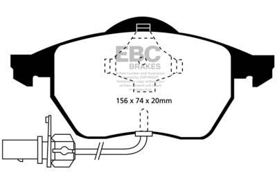EBC Brakes - EBC Brakes DP31114C Redstuff Ceramic Low Dust Brake Pads