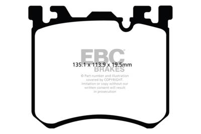 EBC Brakes - EBC Brakes DP32091C Redstuff Ceramic Low Dust Brake Pads for 10-18 X5/X6