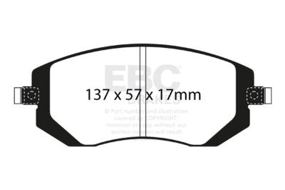 EBC Brakes - EBC Brakes DP21661 Greenstuff 2000 Series Sport Brake Pads