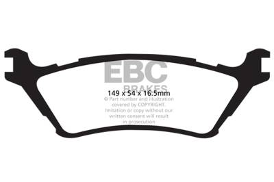 EBC Brakes - EBC Brakes DP61891 6000 Series Greenstuff Truck/SUV Brakes Disc Pads for F150