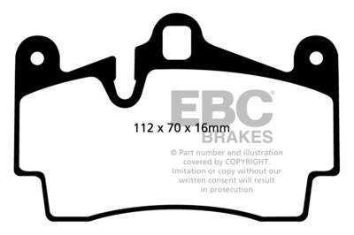 EBC Brakes - EBC Brakes UD978 Ultimax Brake Pads for 03-17 Cayenne Q7 Touareg