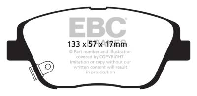 EBC Brakes - EBC Brakes DP21864 Greenstuff 2000 Series Sport Brake Pads for Optima/Sonata