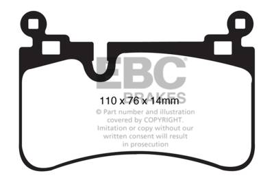 EBC Brakes - EBC Brakes DP41839R Yellowstuff Street & Track Brake Pads