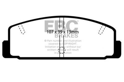 EBC Brakes - EBC Brakes DP4729R Yellowstuff Street & Track Brake Pads for 6 Protege RX-7