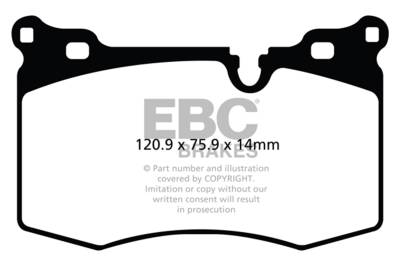 EBC Brakes - EBC Brakes DP41854R Yellowstuff Street & Track Brake Pads for 09-15 Cooper