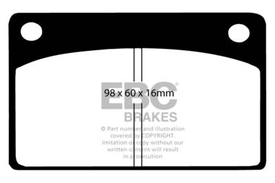 EBC Brakes - EBC Brakes DP4143R Yellowstuff Street & Track Brake Pads for 164 1800 240