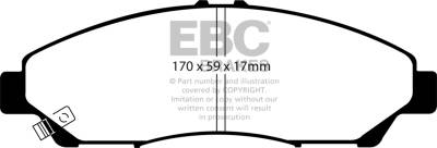 EBC Brakes - EBC Brakes DP61801 6000 Series Greenstuff Truck/SUV Brakes Disc Pads