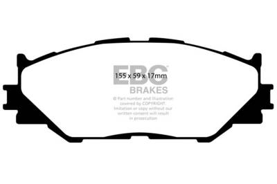 EBC Brakes - EBC Brakes DP21772 Greenstuff 2000 Series Sport Brake Pads for 06-15 IS250
