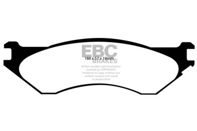 EBC Brakes - EBC Brakes DP41729R Yellowstuff Street & Track Brake Pads for 04-08 RAM 1500