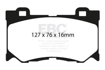 EBC Brakes - EBC Brakes DP41823R Yellowstuff Street & Track Brake Pads