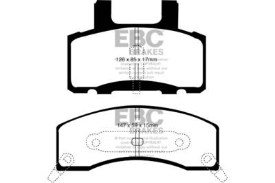 EBC Brakes - EBC Brakes DP41274R Yellowstuff Street & Track Brake Pads