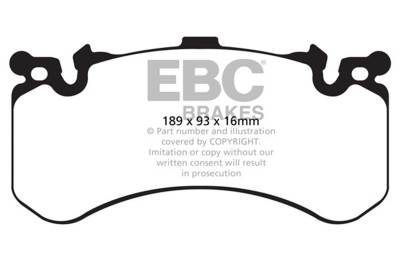 EBC Brakes - EBC Brakes DP32158C Redstuff Ceramic Low Dust Brake Pads