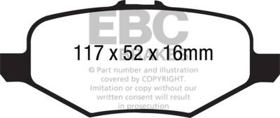 EBC Brakes - EBC Brakes DP61887 6000 Series Greenstuff Truck/SUV Brakes Disc Pads
