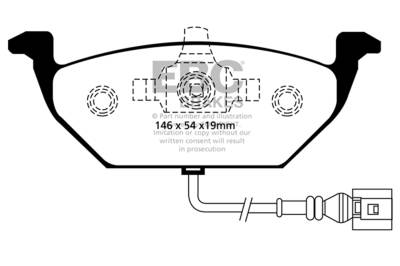 EBC Brakes - EBC Brakes DP41329R Yellowstuff Street & Track Brake Pads
