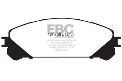 EBC Brakes - EBC Brakes DP61837 6000 Series Greenstuff Truck/SUV Brakes Disc Pads
