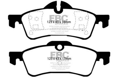EBC Brakes - EBC Brakes DP21701 Greenstuff 2000 Series Sport Brake Pads for 04-09 Cooper