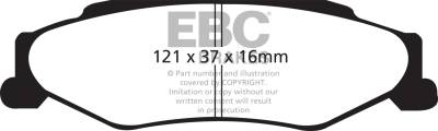 EBC Brakes - EBC Brakes DP31160C Redstuff Ceramic Low Dust Brake Pads for 97-13 Corvette XLR