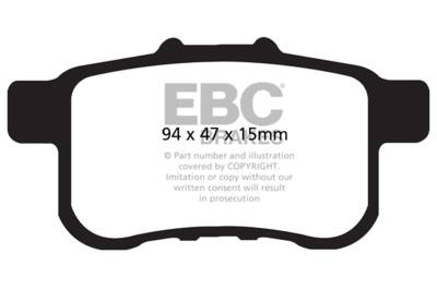 EBC Brakes - EBC Brakes DP21987 Greenstuff 2000 Series Sport Brake Pads for 07-18 Accord TSX