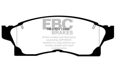 EBC Brakes - EBC Brakes DP4936R Yellowstuff Street & Track Brake Pads for 91-92 MR2