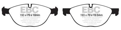 EBC Brakes - EBC Brakes DP31994C Redstuff Ceramic Low Dust Brake Pads for 08-19 X5/X6