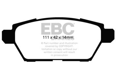EBC Brakes - EBC Brakes DP41766R Yellowstuff Street & Track Brake Pads