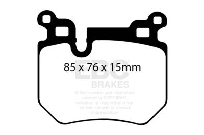 EBC Brakes - EBC Brakes DP31996C Redstuff Ceramic Low Dust Brake Pads for 08-13 135i 135is