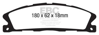 EBC Brakes - EBC Brakes DP61886 6000 Series Greenstuff Truck/SUV Brakes Disc Pads