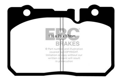 EBC Brakes - EBC Brakes DP41154R Yellowstuff Street & Track Brake Pads for 95-00 LS400
