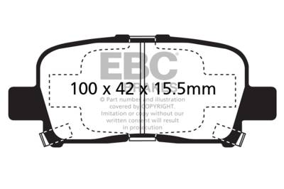 EBC Brakes - EBC Brakes DP61662 6000 Series Greenstuff Truck/SUV Brakes Disc Pads