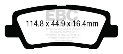 EBC Brakes - EBC Brakes DP33012C Redstuff Ceramic Low Dust Brake Pads for 13-18 ATS CTS