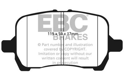EBC Brakes - EBC Brakes DP41763R Yellowstuff Street & Track Brake Pads
