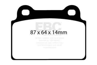 EBC Brakes - EBC Brakes DP41985R Yellowstuff Street & Track Brake Pads for 08-15 Lancer
