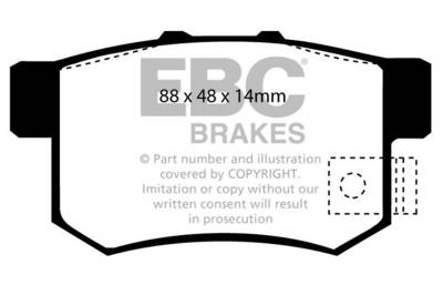 EBC Brakes - EBC Brakes DP4781/2R Yellowstuff Street & Track Brake Pads