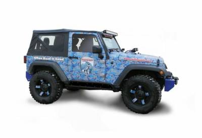 Steinjager - Steinjager Phantom Rock Slider Inserts Black for Wrangler JK 2DR J0044867