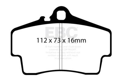 EBC Brakes - EBC Brakes DP31208C Redstuff Ceramic Low Dust Brake Pads for 911 Boxster Cayman