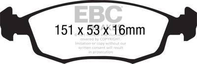 EBC Brakes - EBC Brakes DP31879C Redstuff Ceramic Low Dust Brake Pads for 12-18 500