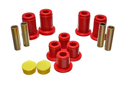 Energy Suspension - Energy Suspension 4.3157R Control Arm Bushing Set Front Polyurethane Red